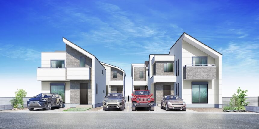 建築オーダーパース。立川市の戸建・外観。