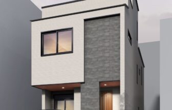 建築パース。練馬区の戸建・外観。