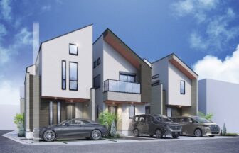 建築パース。杉並区の戸建・外観。