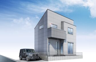 建築オーダーパース。府中市の戸建・外観。