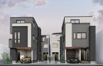 建築パース。大田区の戸建・外観。