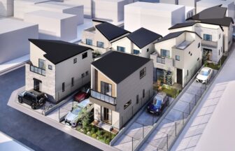 建築オーダーパース。八王子市の戸建・外観。