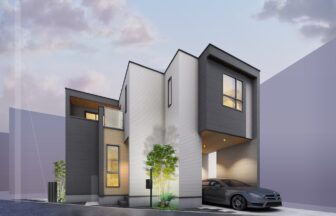 建築パース。さいたま市の戸建・外観。