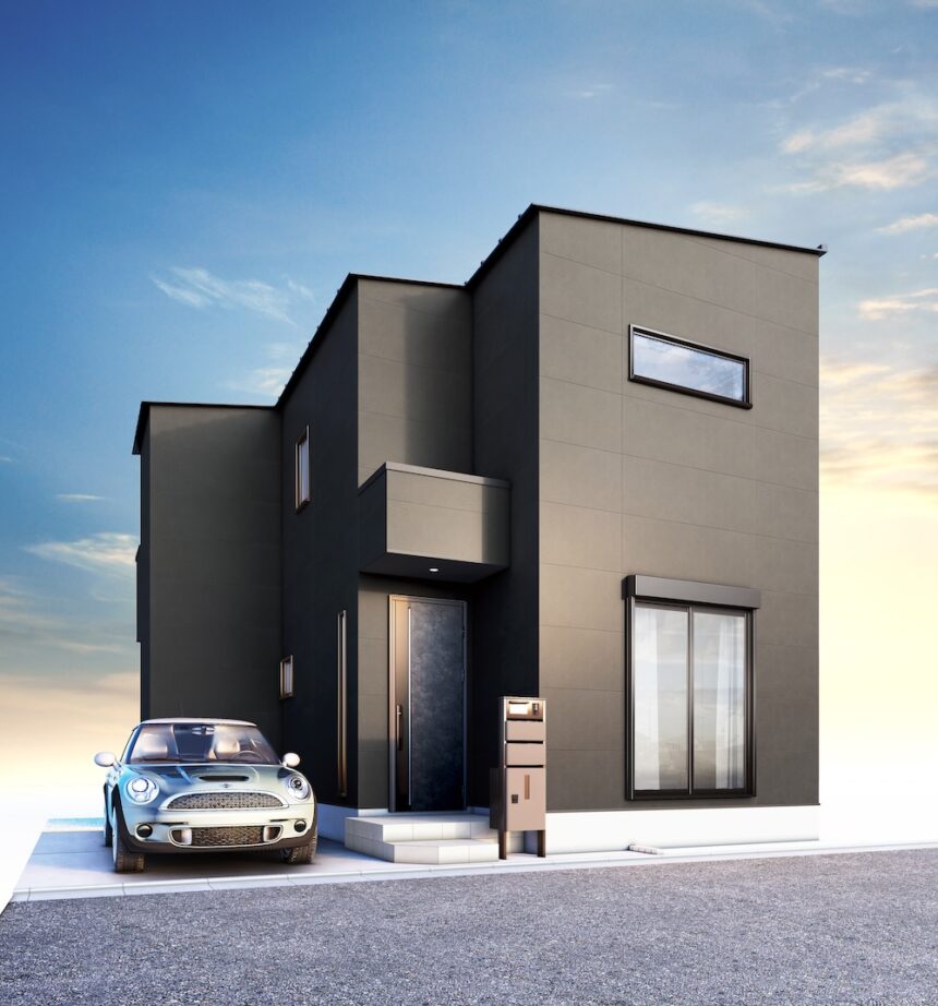 建築オーダーパース。西東京市の戸建・外観。