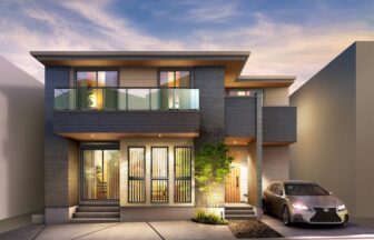 建築オーダーパース。横浜市の戸建・外観。