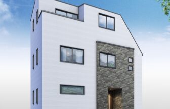 建築オーダーパース。武蔵野市の戸建・外観。