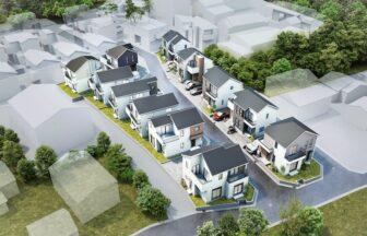 建築オーダーパース。昭島市の戸建・外観。