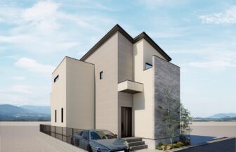 建築オーダーパース。昭島市の戸建・外観。