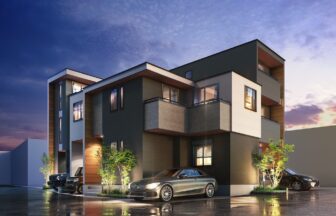 建築オーダーパース。川口市の戸建・外観。