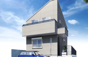 建築オーダーパース。調布市の戸建・外観。