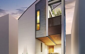 建築オーダーパース。世田谷区の戸建・外観。