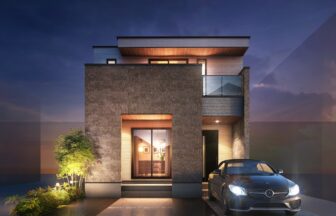 建築オーダーパース。川口市の戸建・外観。