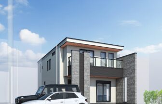 建築オーダーパース。さいたま市の戸建・外観。