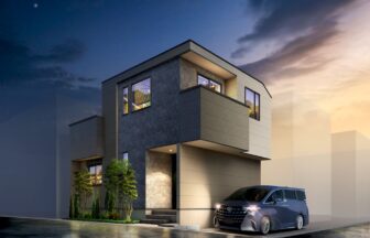 建築オーダーパース。越谷市の戸建・外観。