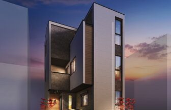 建築オーダーパース。草加市の戸建・外観。