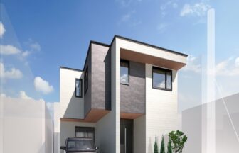 建築オーダーパース。横浜市の戸建・外観。
