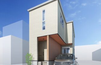 建築パース。福岡県の戸建・外観。