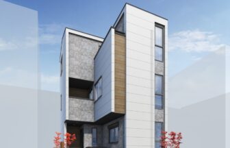 建築オーダーパース。草加市の戸建・外観。