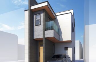 建築パース。練馬区の戸建・外観。