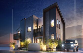 建築オーダーパース。練馬区の戸建・外観。