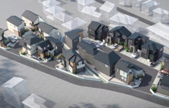 建築オーダーパース。国立市の戸建・外観。
