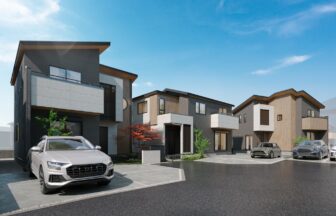 建築オーダーパース。国立市の戸建・外観。