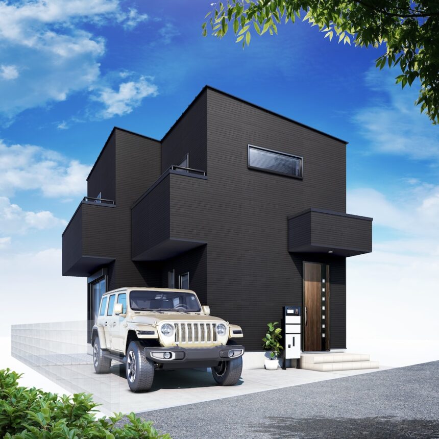 建築オーダーパース。小金井市の戸建・外観。