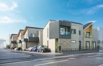 建築オーダーパース。武蔵野市の戸建・外観。