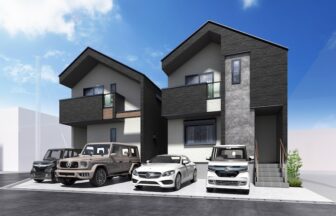 建築パース。群馬県の戸建・外観。